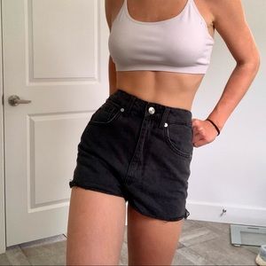 Fitted Black Denim Shorts - Divided